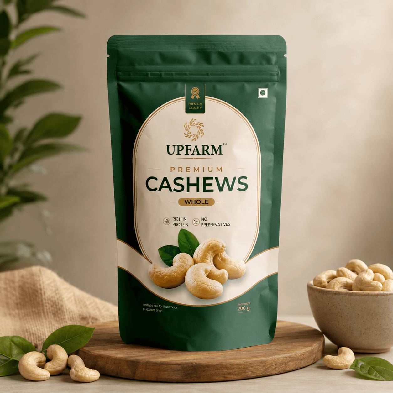 Upfarm Premium Whole Cashews